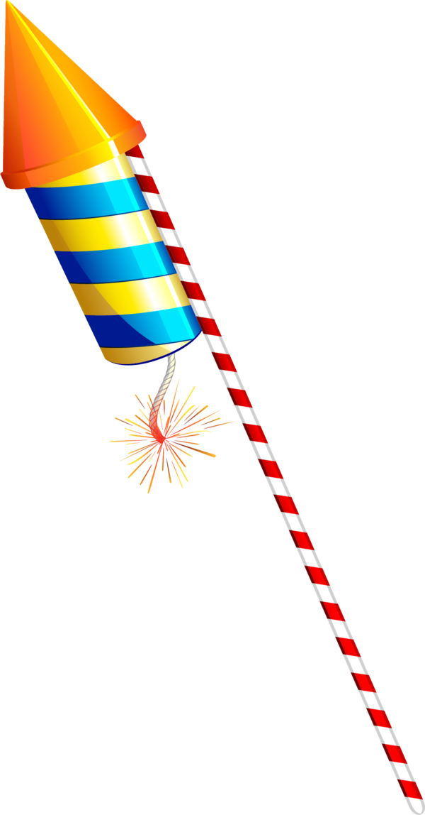 Colorful Rocket Firecracker Illustration PNG Image