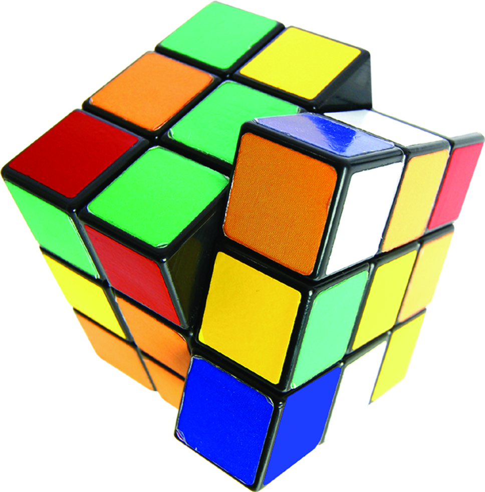 Colorful Rubik Cube Twisted PNG Image