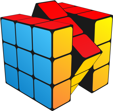 Colorful Rubiks Cube Illustration PNG Image