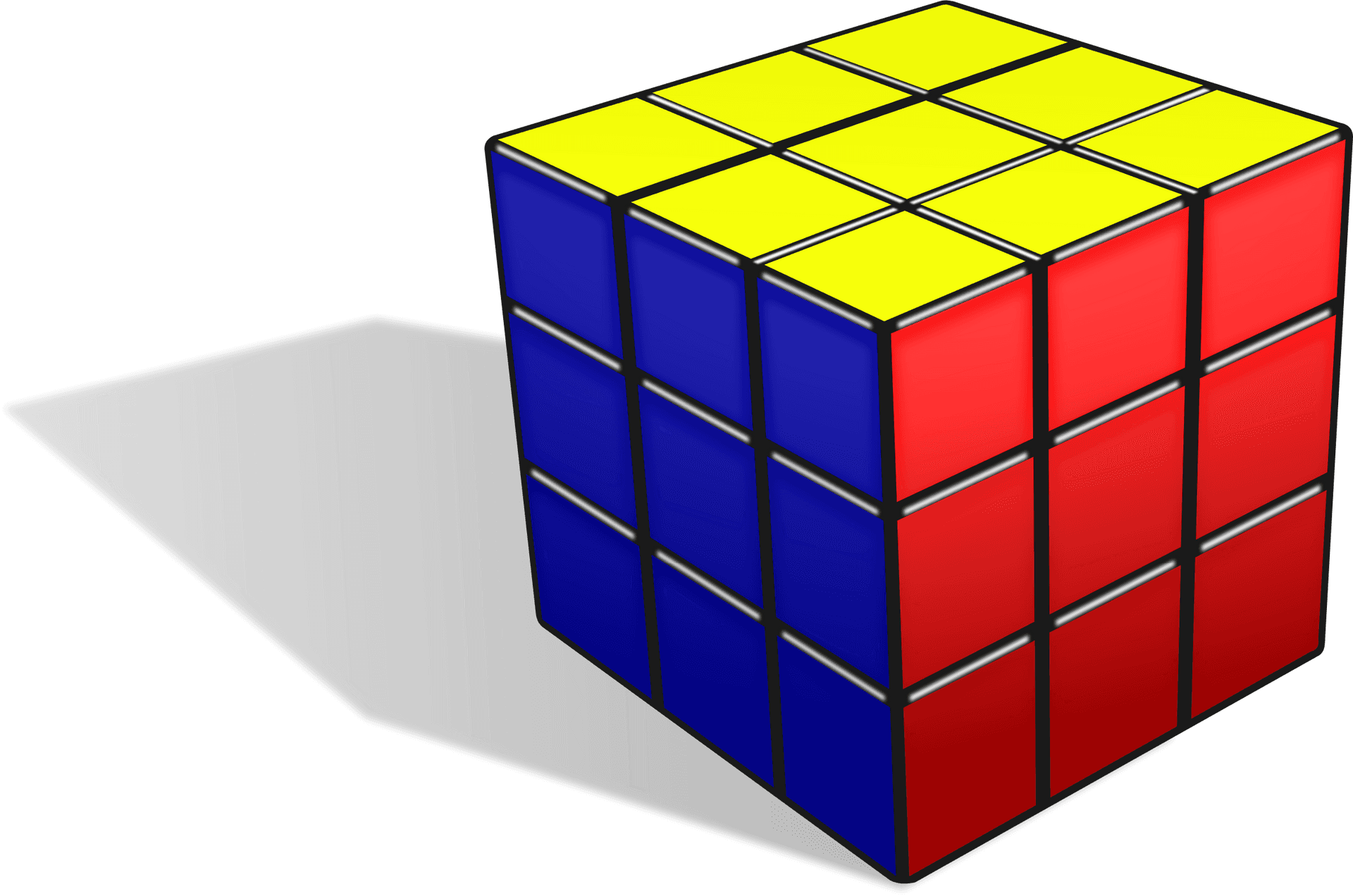 Colorful Rubiks Cube Illustration PNG Image