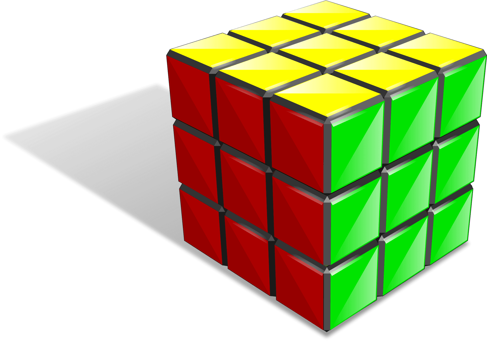 Colorful Rubiks Cube Illustration PNG Image