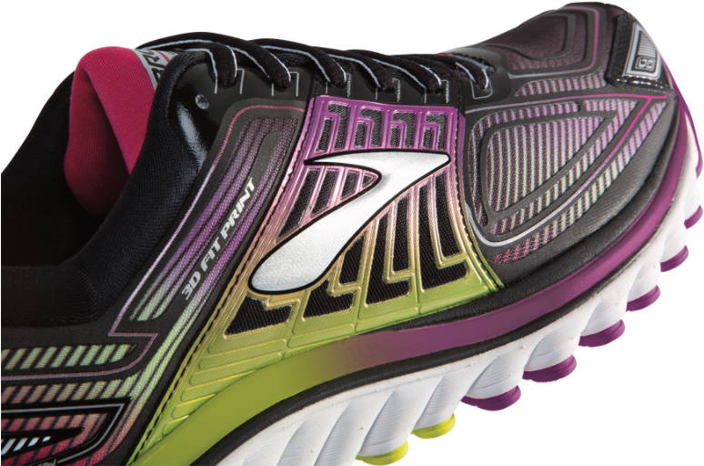 Colorful Running Shoe Side View PNG Image