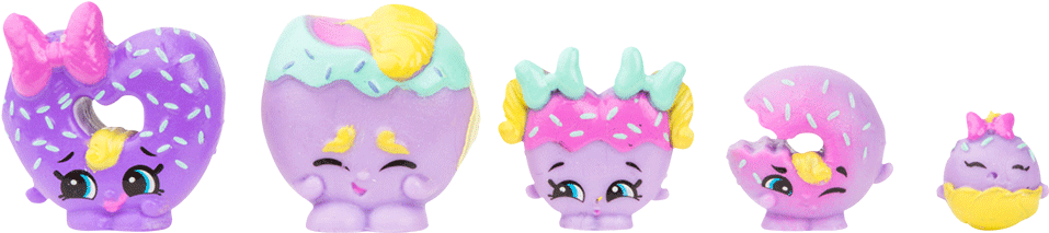 Colorful Shopkins Characters Lineup PNG Image