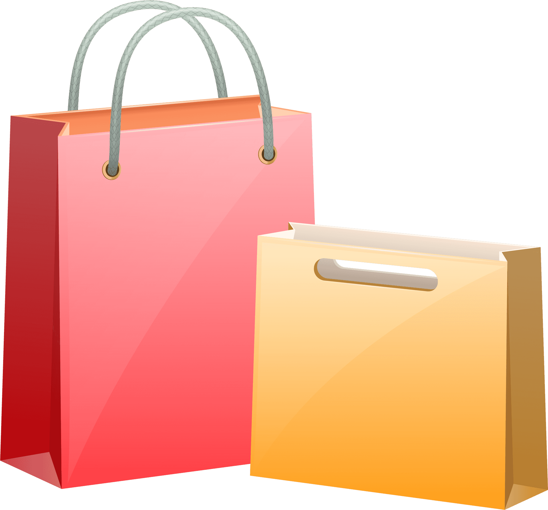 Colorful Shopping Bags Illustration PNG Image