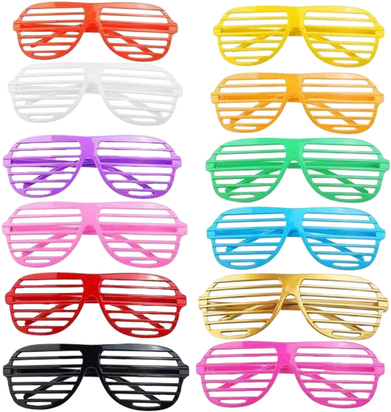 Colorful Shutter Shades Collection PNG Image