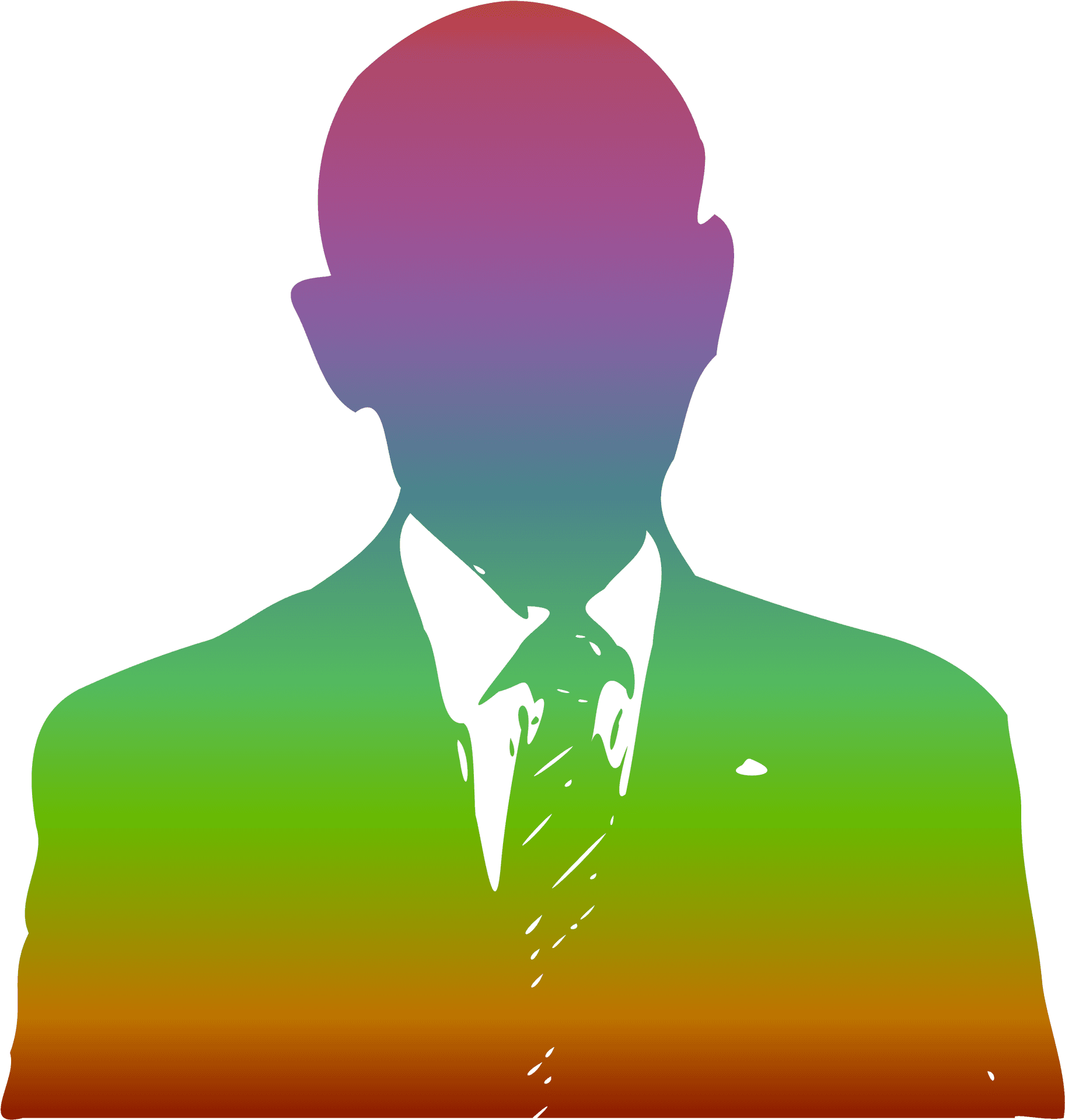 Colorful Silhouette Portrait PNG Image