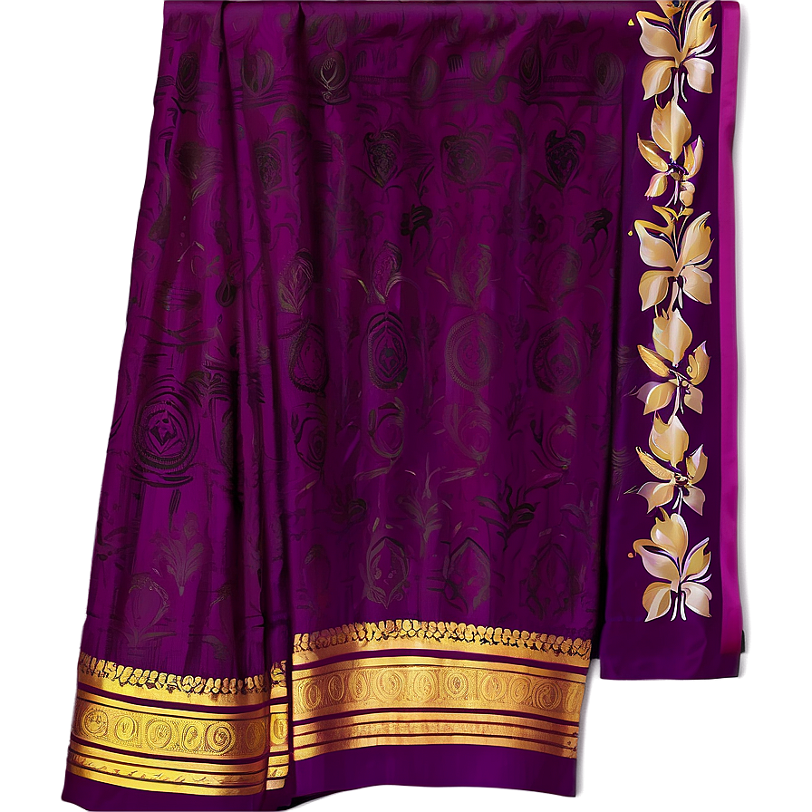 Colorful Silk Saree Png 06242024 PNG Image