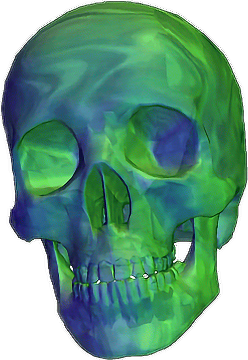 Colorful Skull Artwork PNG Image