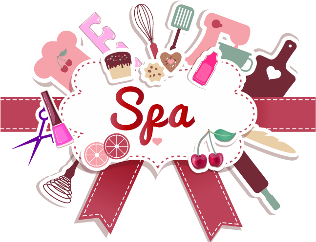 Colorful Spa Concept Collage PNG Image