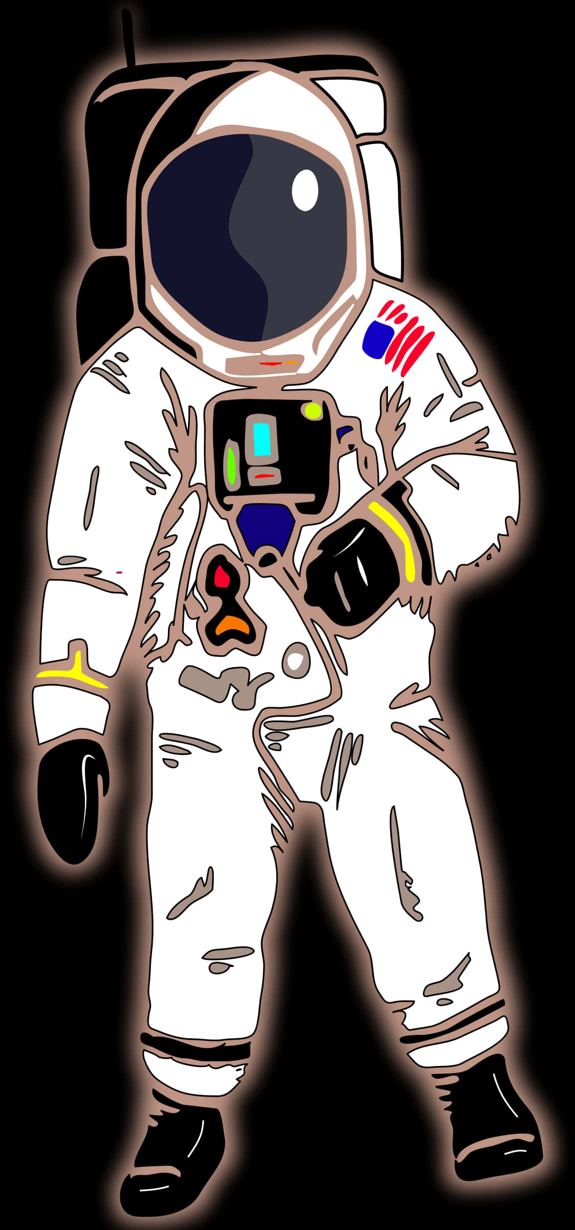 Colorful Space Suit Astronaut PNG Image