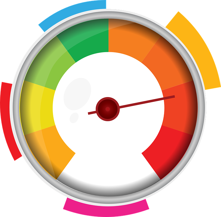 Colorful Speedometer Graphic PNG Image