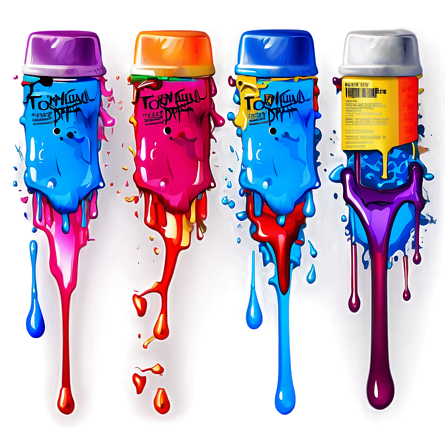 Colorful Spray Paint Drip Png 84 PNG Image