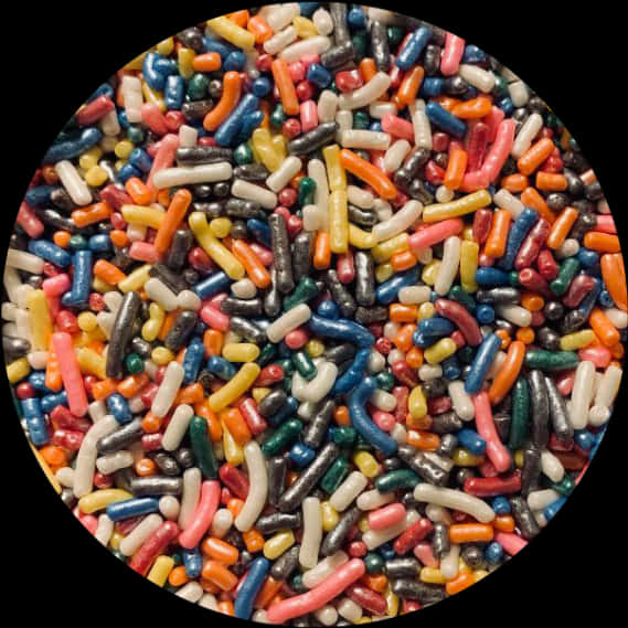 Colorful Sprinkles Closeup PNG Image