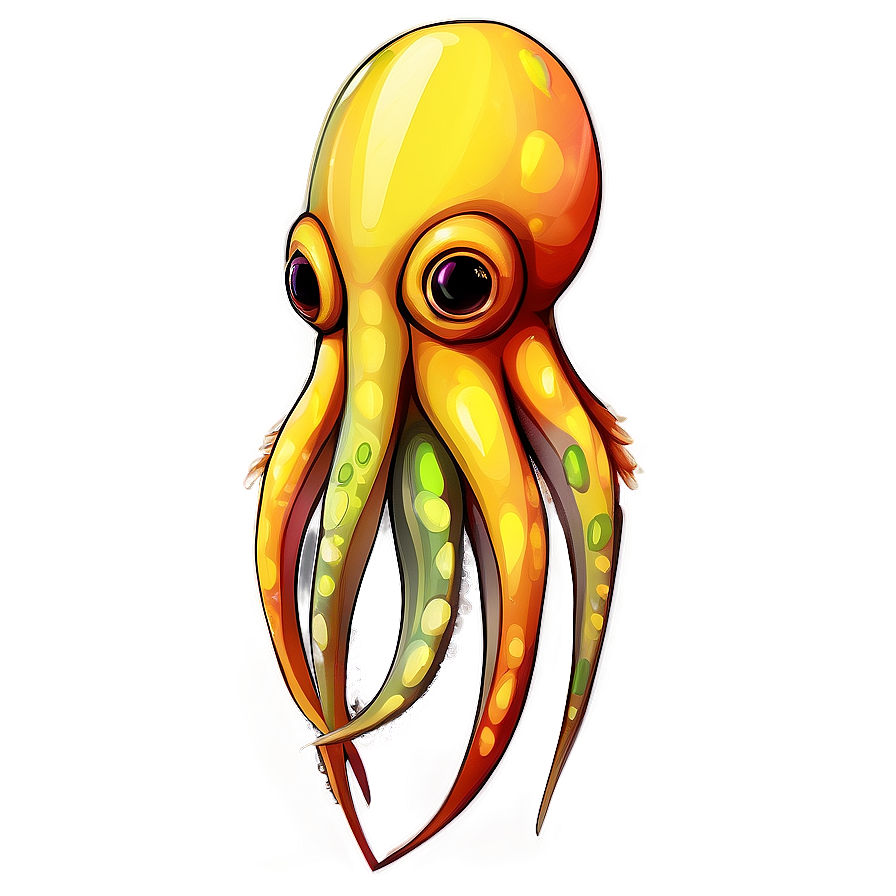 Colorful Squid Drawing Png Gfm37 PNG Image