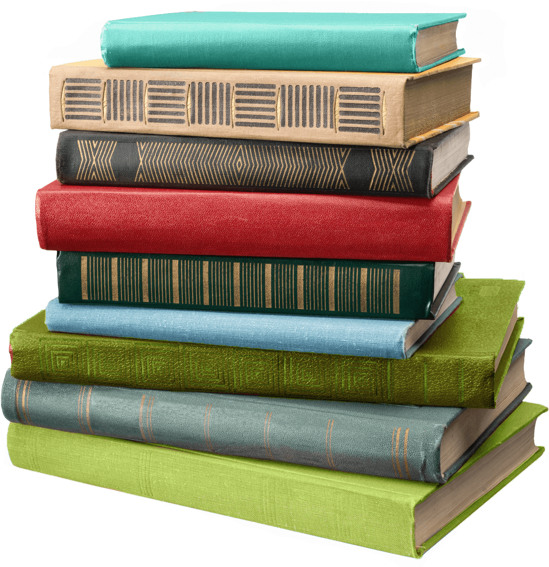 Colorful_ Stacked_ Books PNG Image