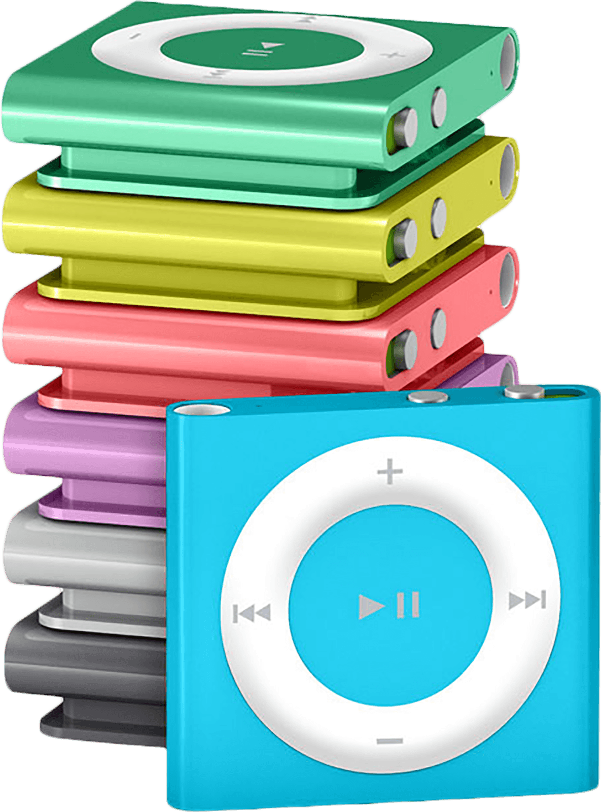 Colorful Stackedi Pod Shuffle Collection PNG Image