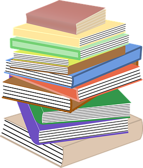 Colorful Stackof Books PNG Image