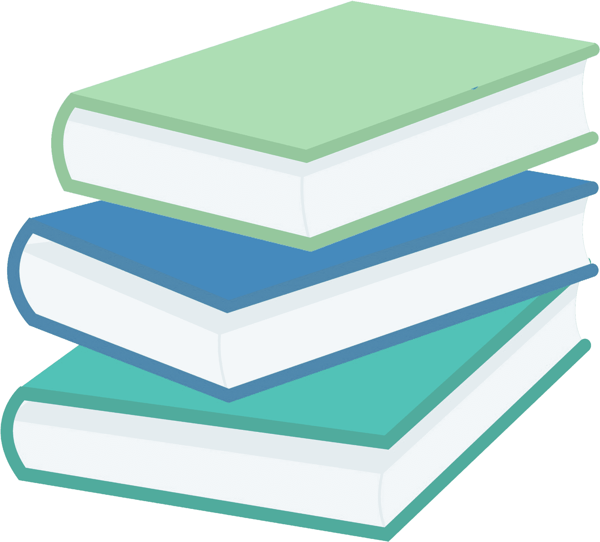 Colorful Stackof Books Vector PNG Image