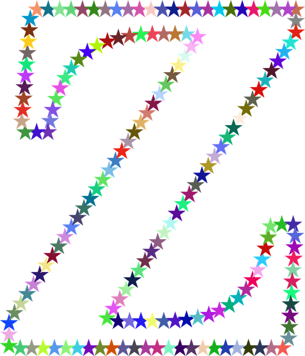 Colorful Star Path Illustration PNG Image