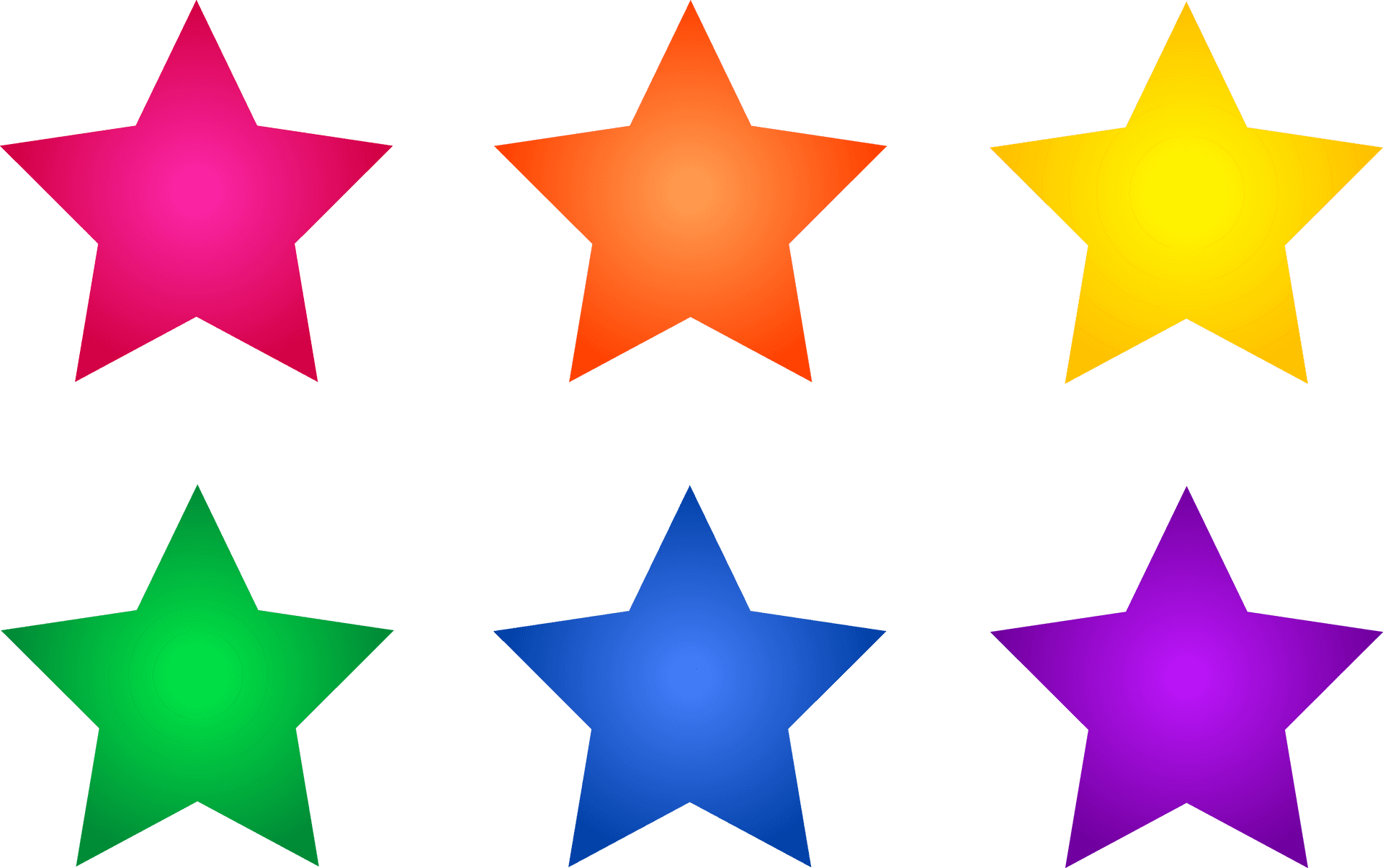 Colorful Star Shapes Graphic PNG Image