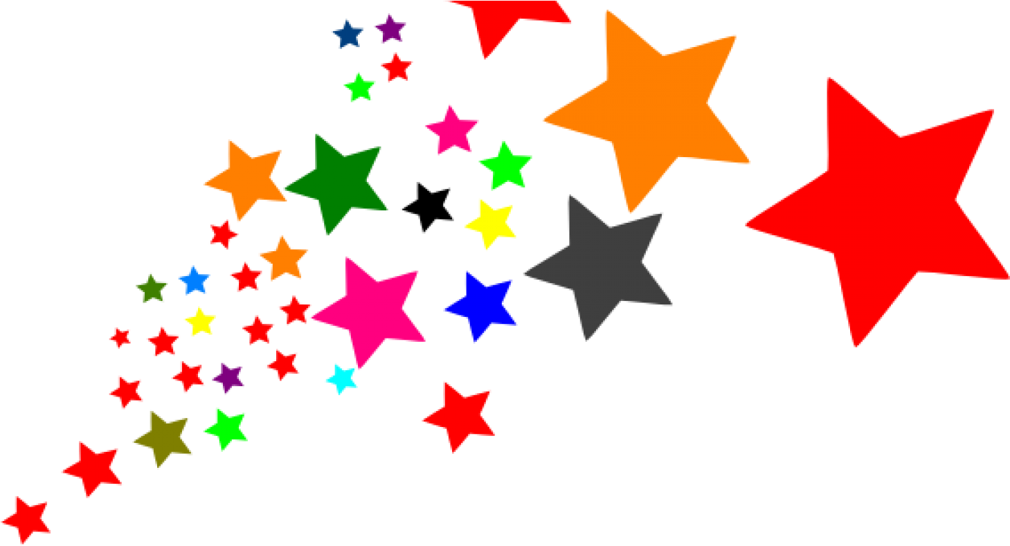 Colorful_ Stars_ Clipart PNG Image