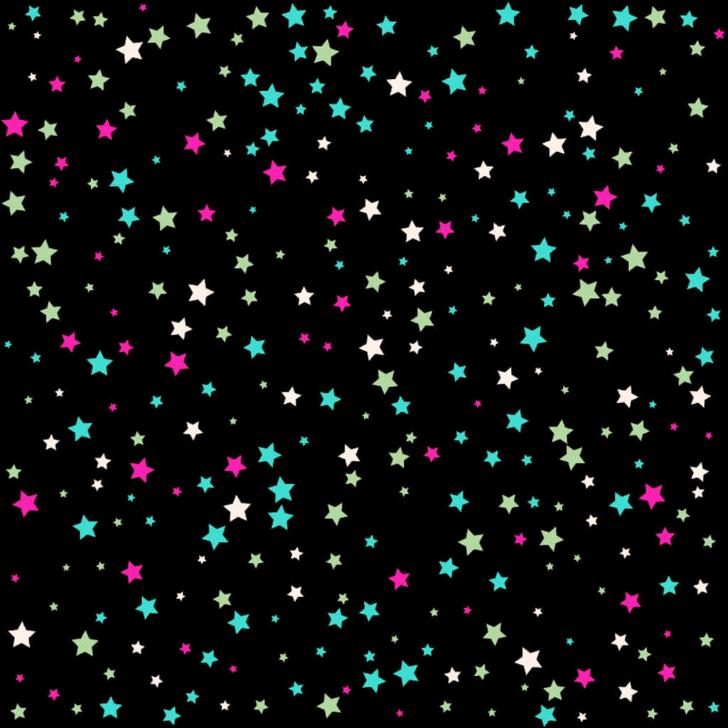 Colorful Stars Pattern Background PNG Image