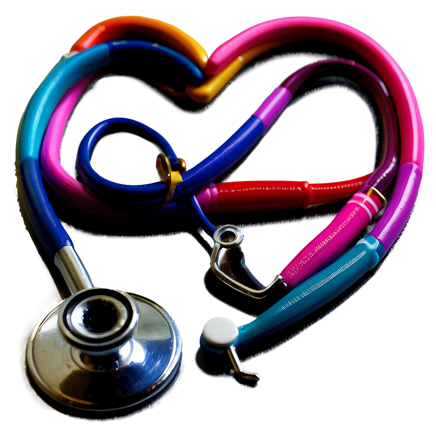 Colorful Stethoscope Heart Png 45 PNG Image