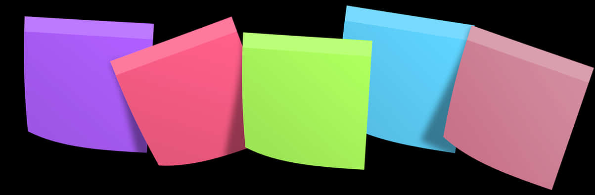 Colorful Sticky Notes Array PNG Image