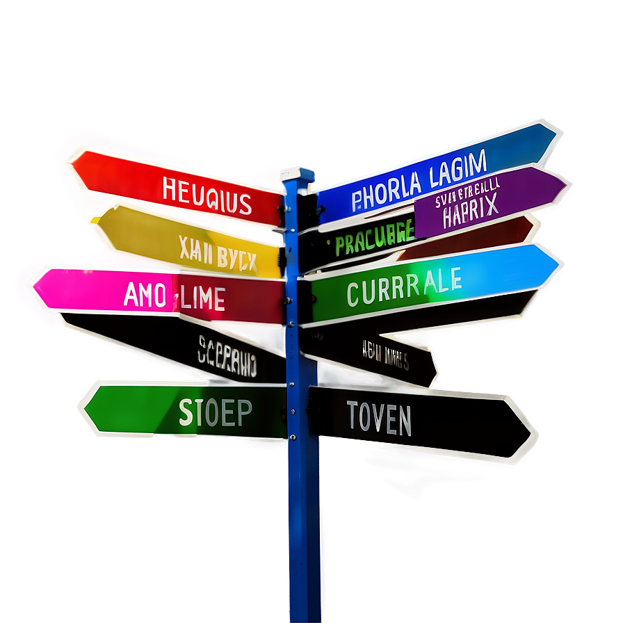 Colorful Street Signs Png 65 PNG Image