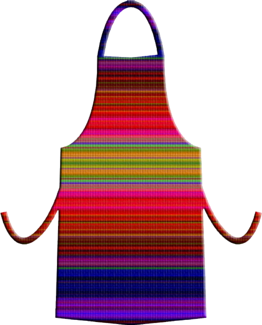 Colorful Striped Apron PNG Image