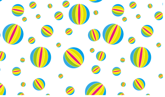 Colorful Striped Balloons Pattern PNG Image