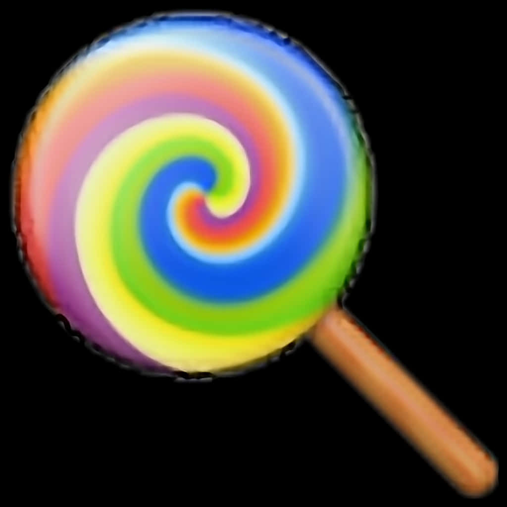 Colorful Swirl Lollipop PNG Image