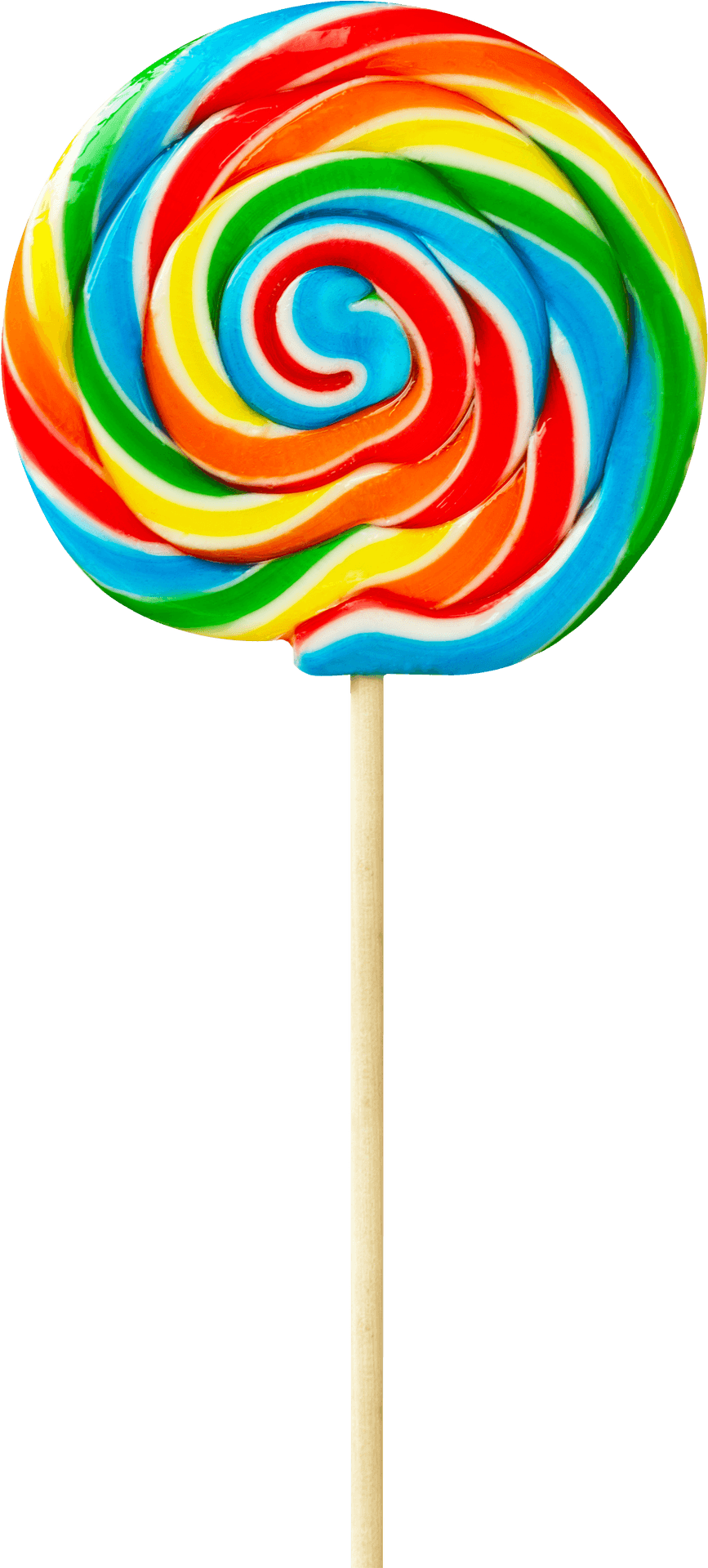 Colorful Swirl Lollipop PNG Image