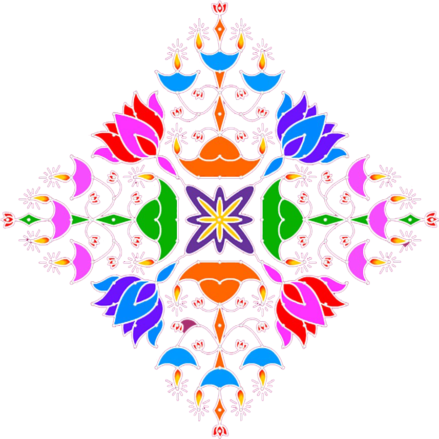 Colorful_ Symmetrical_ Rangoli_ Design.png PNG Image