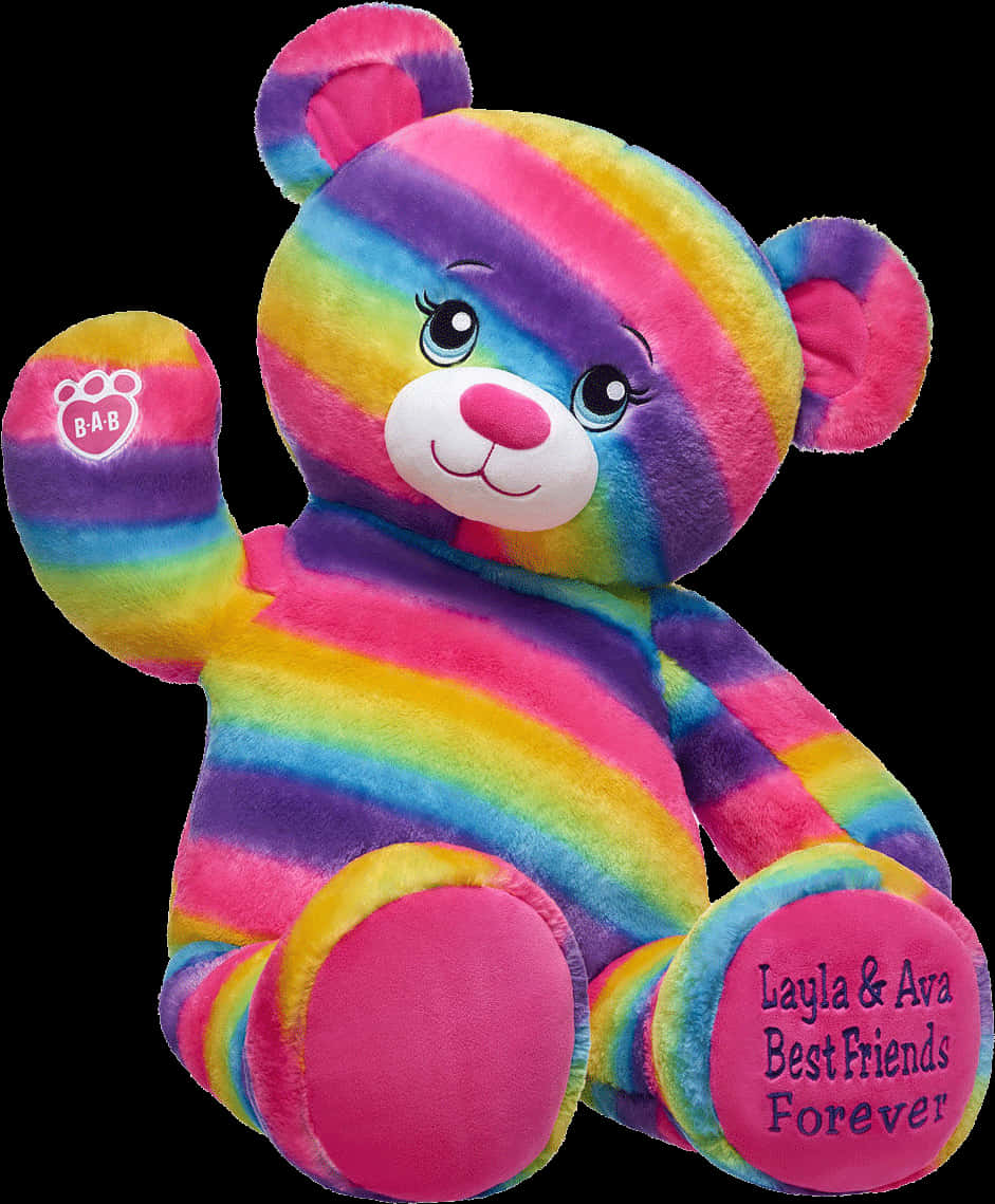 Colorful Teddy Bear Plush Toy PNG Image