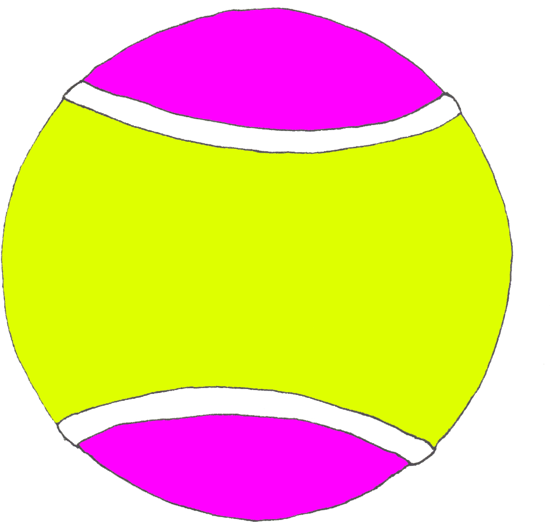 Colorful Tennis Ball Illustration.png PNG Image