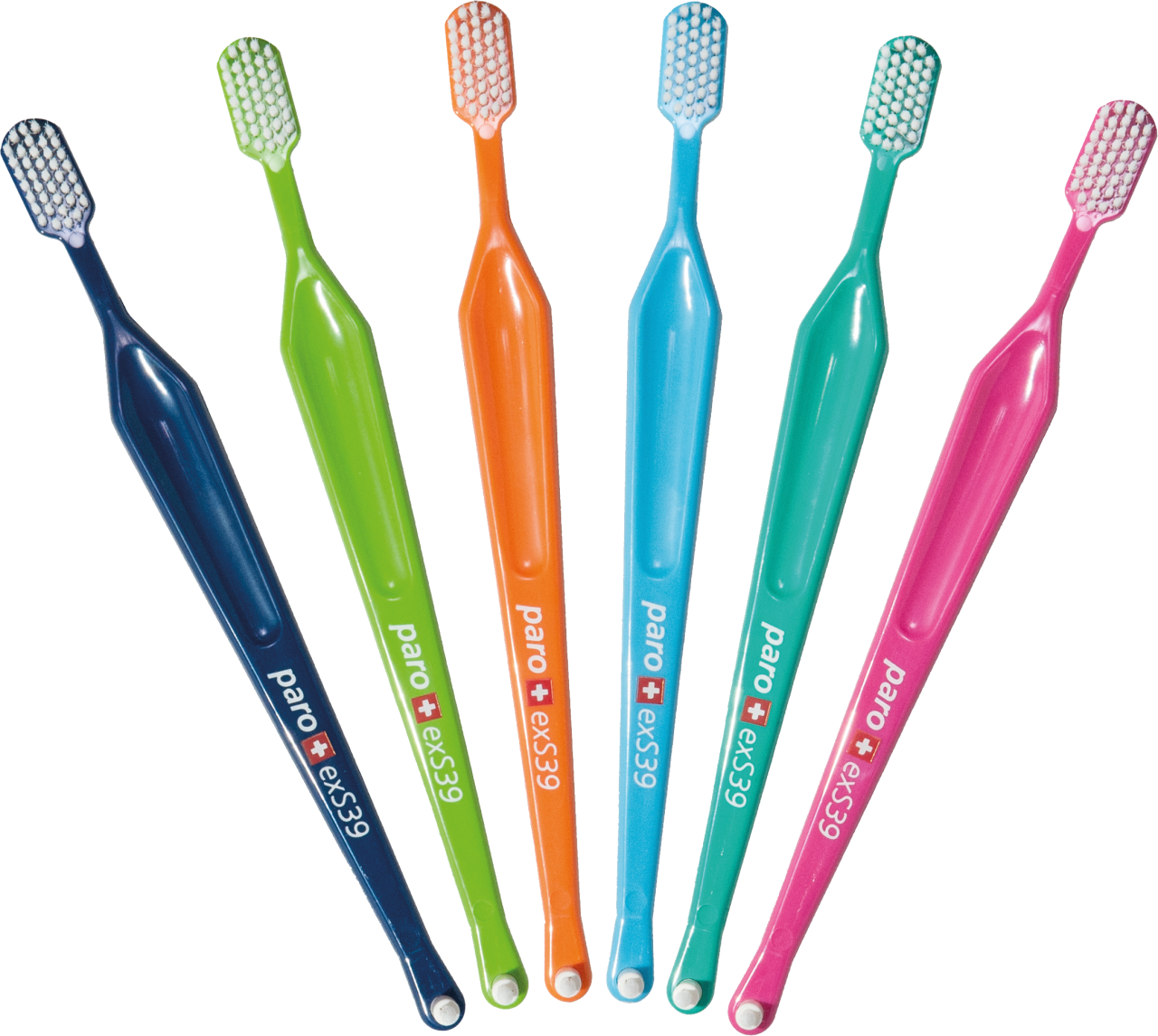 Colorful Toothbrushes Array PNG Image