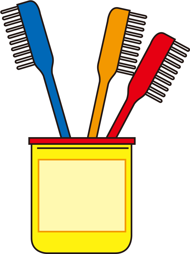 Colorful Toothbrushesin Holder PNG Image