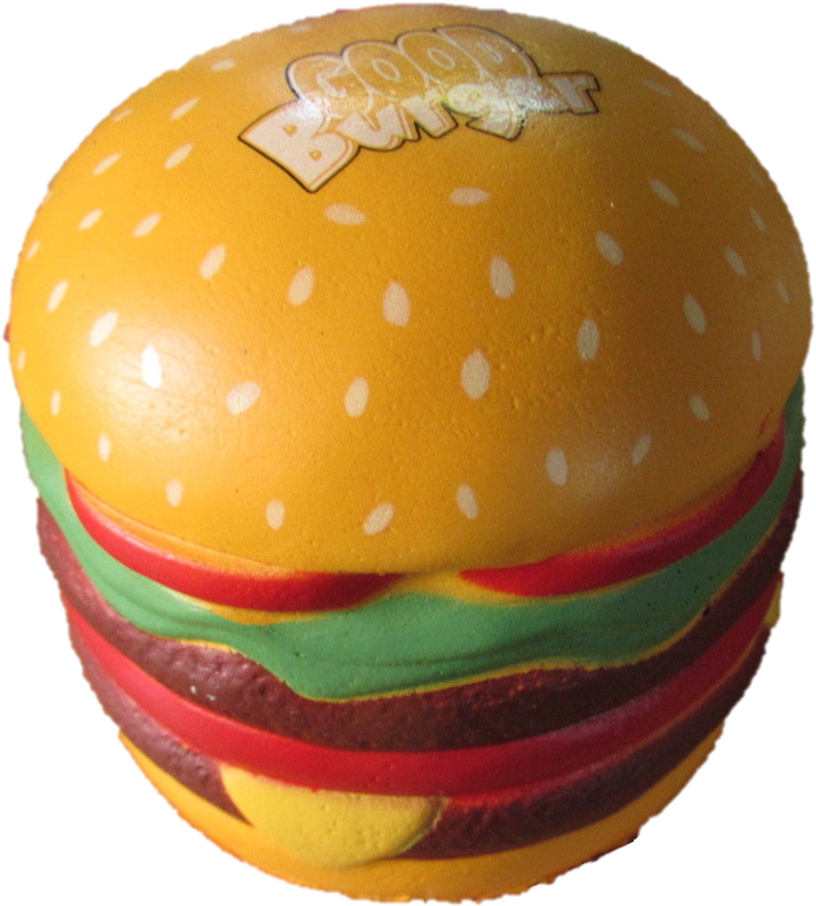 Colorful Toy Hamburger Stress Ball PNG Image