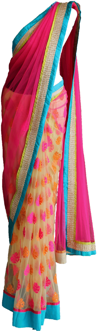 Colorful Traditional Lehenga Choliwith Dupatta PNG Image