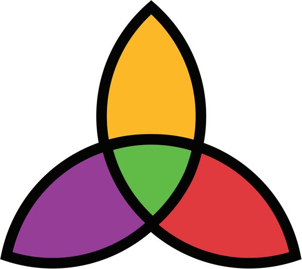 Colorful Triquetra Symbol PNG Image