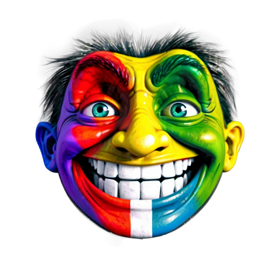 Colorful Trollface Png 05232024 PNG Image