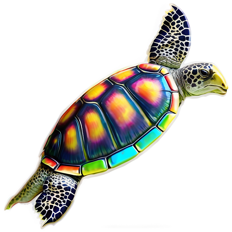 Colorful Turtle Artwork Png Tph47 PNG Image