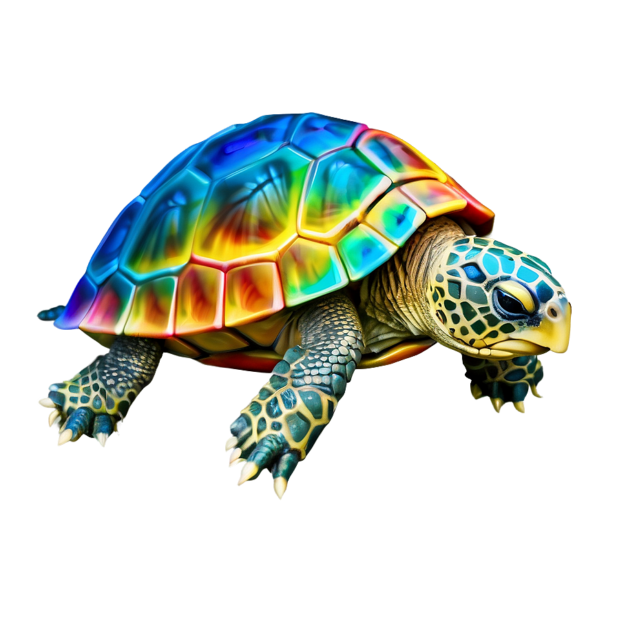 Colorful Turtle Artwork Png Wce44 PNG Image