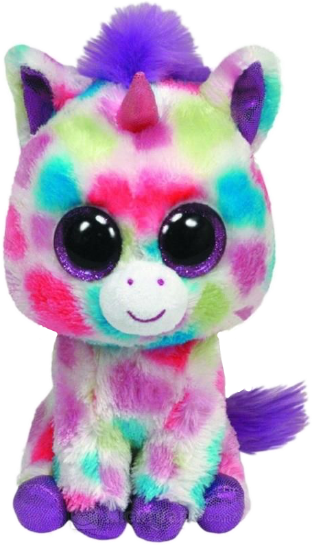 Colorful Unicorn Plush Toy PNG Image