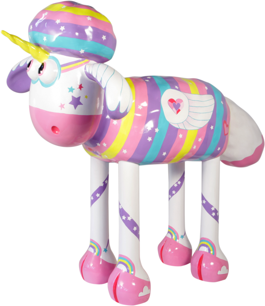 Colorful Unicorn Sheep Inflatable PNG Image