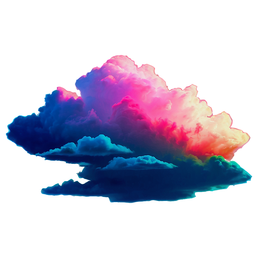 Colorful Vaporwave Sky Png Eqr44 PNG Image