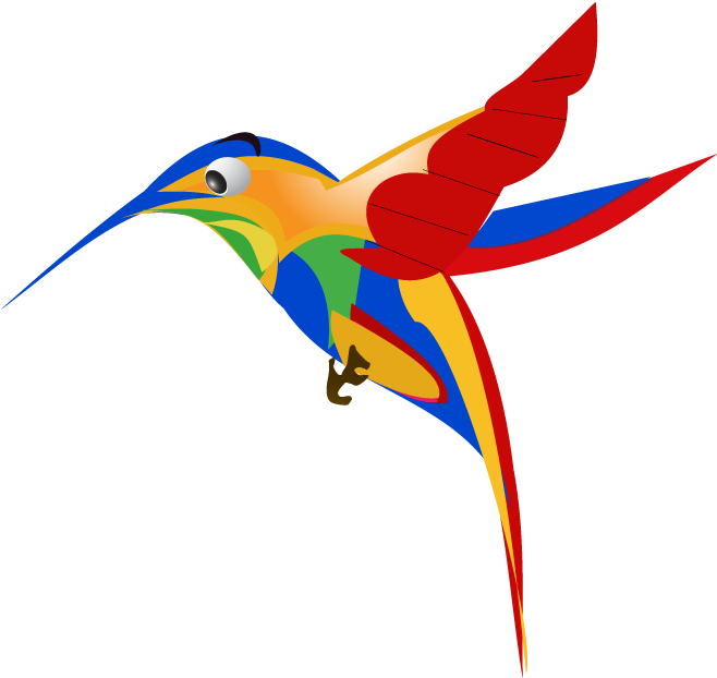 Colorful Vector Hummingbird PNG Image