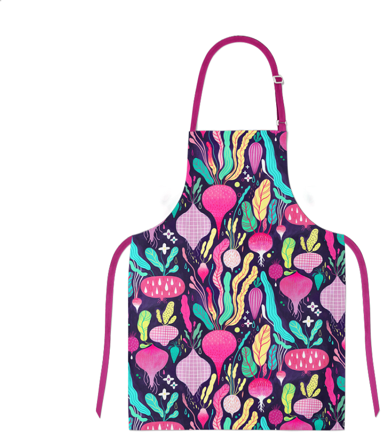 Colorful Vegetable Pattern Apron PNG Image