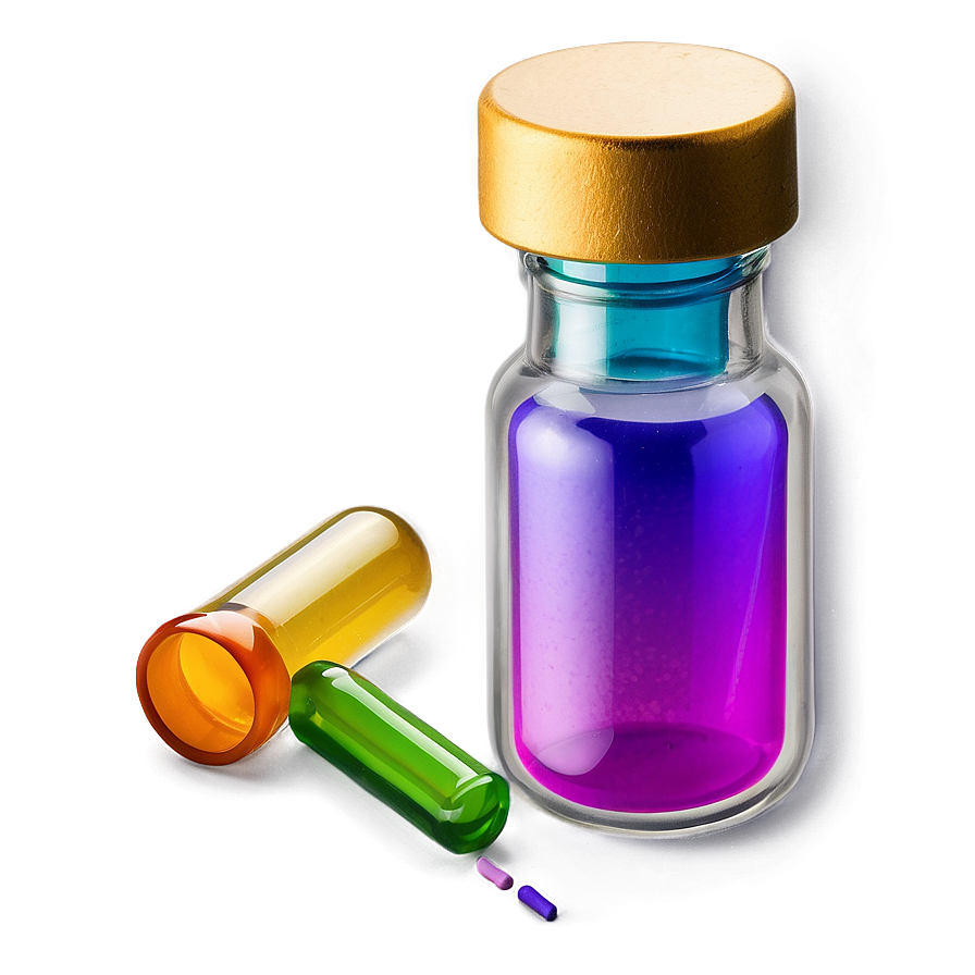 Colorful Vial Png 06122024 PNG Image